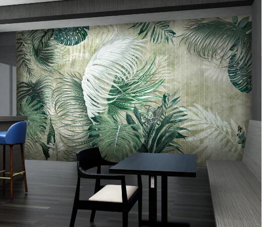 3D Green Leaf WC1748 Wall Murals