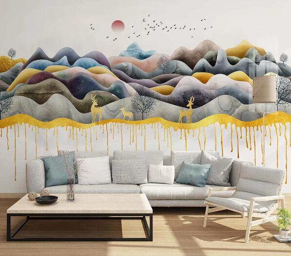 3D Color Hillside WC1740 Wall Murals