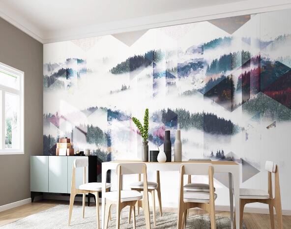 3D Forest Cloud WC1670 Wall Murals