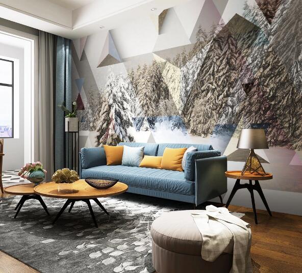 3D Fir Tree Snow WC1648 Wall Murals