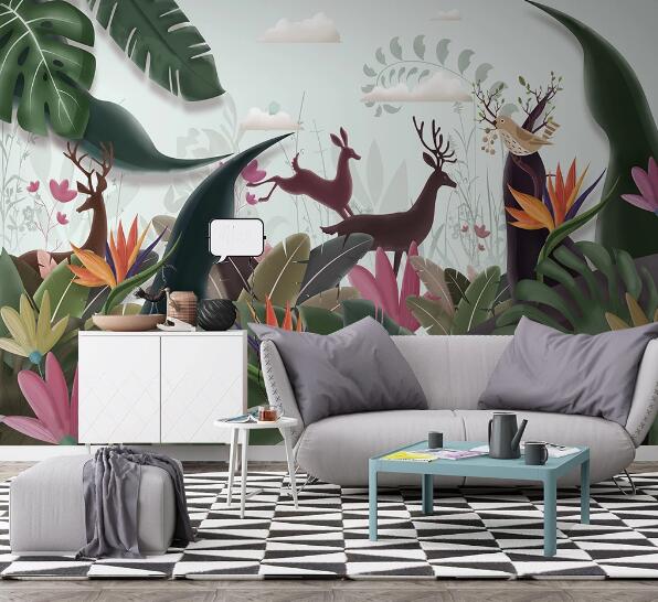 3D Red Deer WC1631 Wall Murals