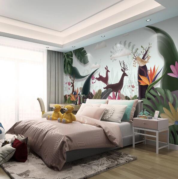 3D Red Deer WC1631 Wall Murals