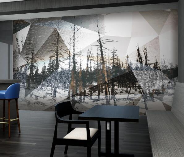 3D Forest Snow WC1620 Wall Murals