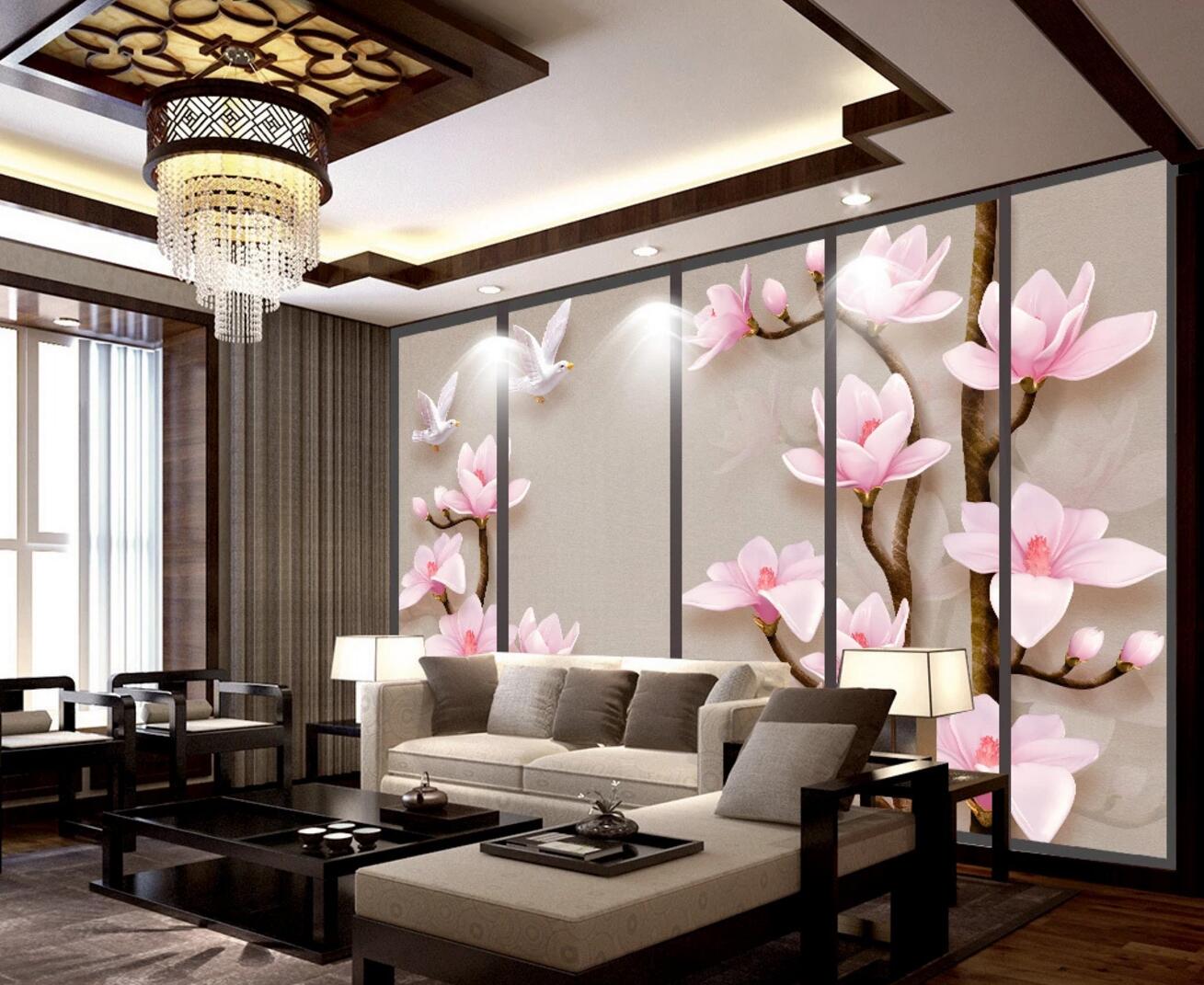 3D Pink Flower WC483 Wall Murals