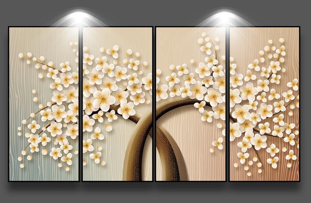 3D Yellow Plum WC454 Wall Murals