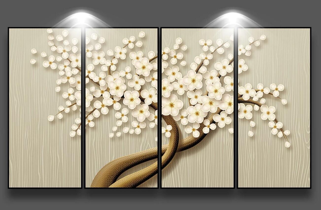 3D Plum Tree WC453 Wall Murals