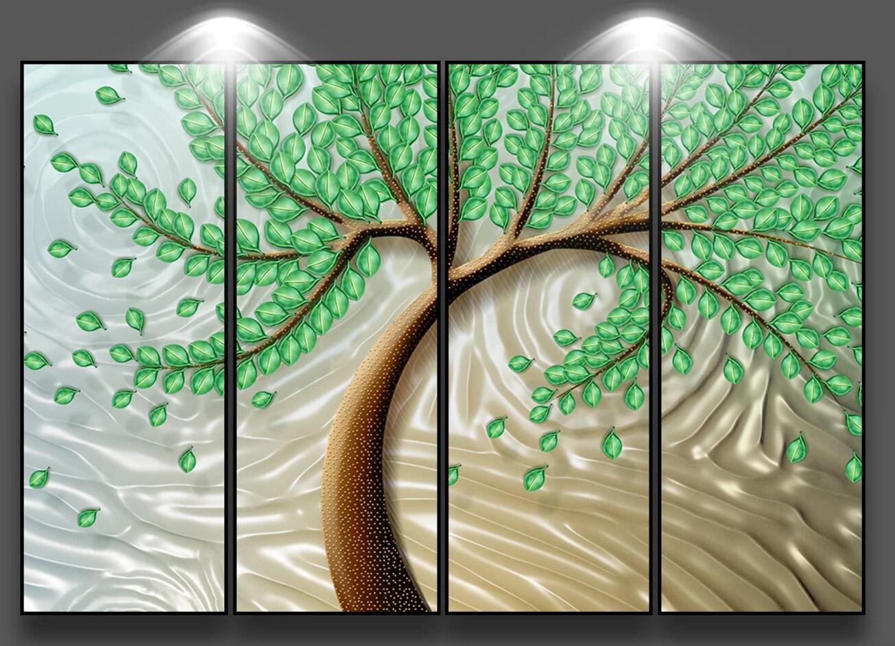 3D Leaf Tree WC449 Wall Murals