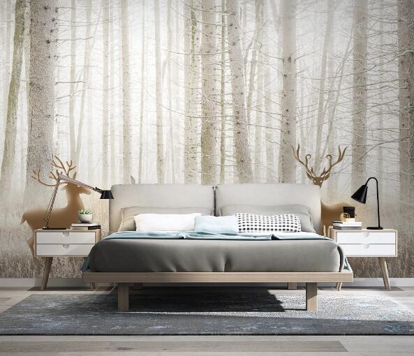 3D Fawn Foraging WC1443 Wall Murals