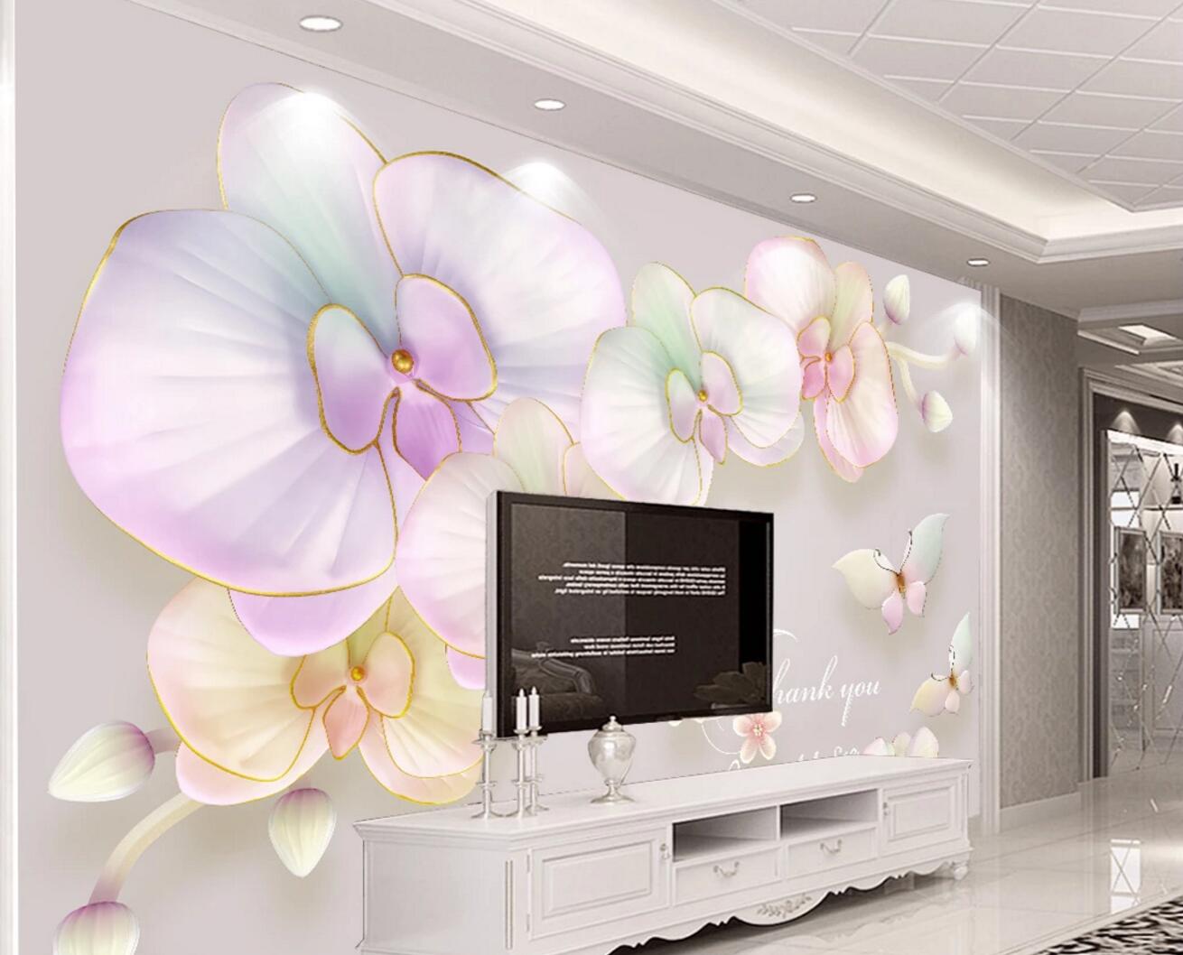 3D Gradient Flower WC523 Wall Murals