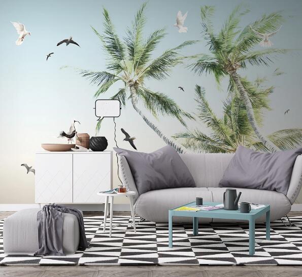 3D Seagull Tree WC1411 Wall Murals