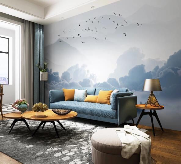 3D Cloud Tree WC1377 Wall Murals