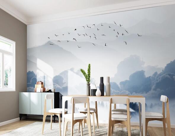 3D Cloud Tree WC1377 Wall Murals