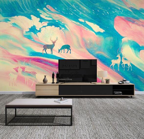 3D Color Fawn WC1374 Wall Murals