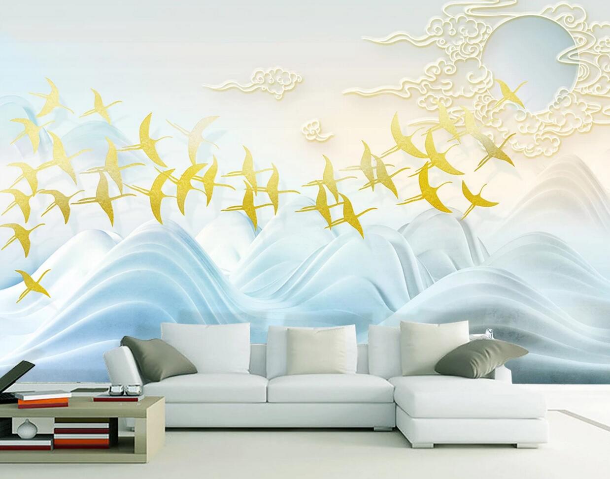 3D Golden Goose WC731 Wall Murals