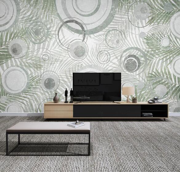 3D Green Leaf WC1300 Wall Murals