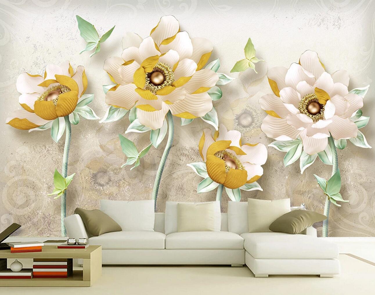 3D Green Butterfly WC799 Wall Murals