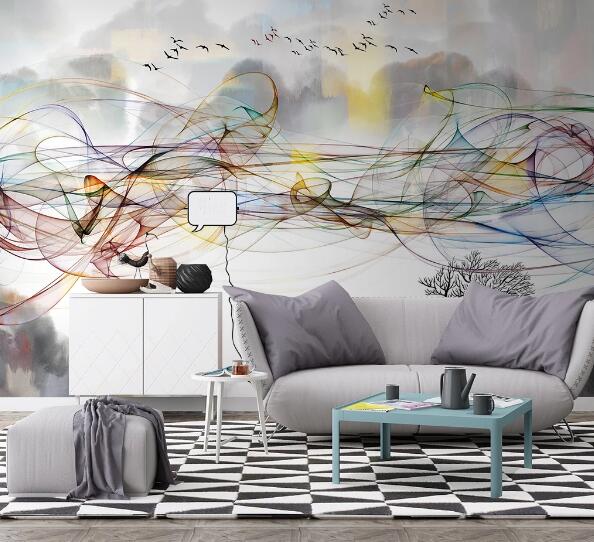 3D Boat Tree WC1265 Wall Murals