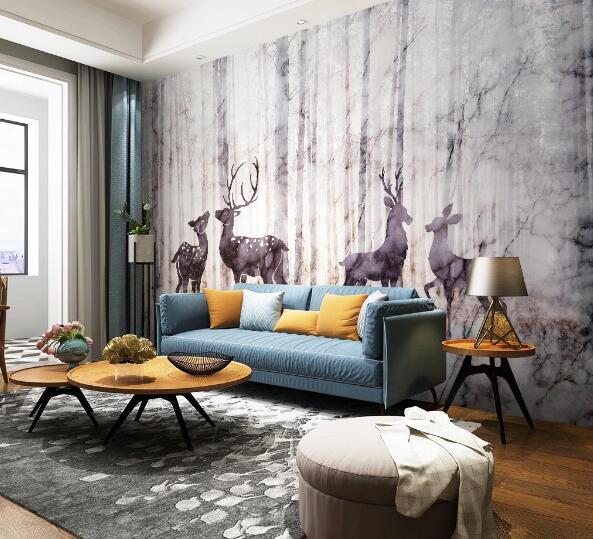 3D Woods Sika Deer WC1264 Wall Murals