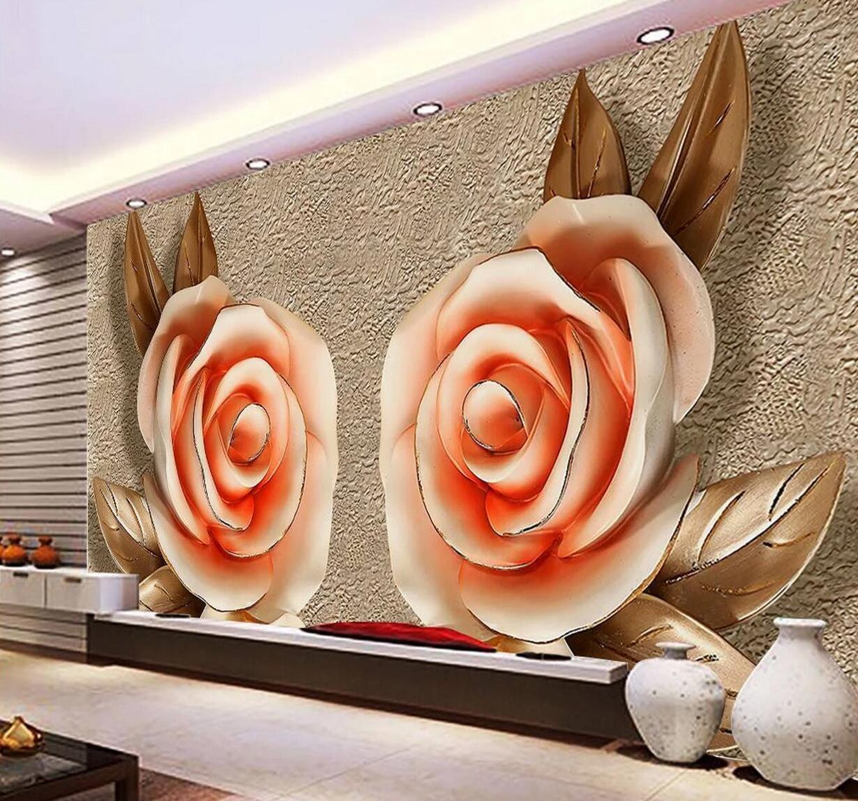 3D Bright Rose WC847 Wall Murals