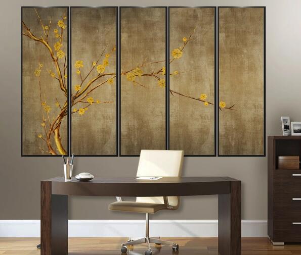 3D Yellow Plum WC2220 Wall Murals