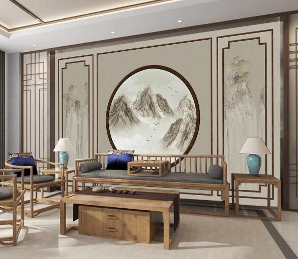 3D Mountain Cloud WC2037 Wall Murals