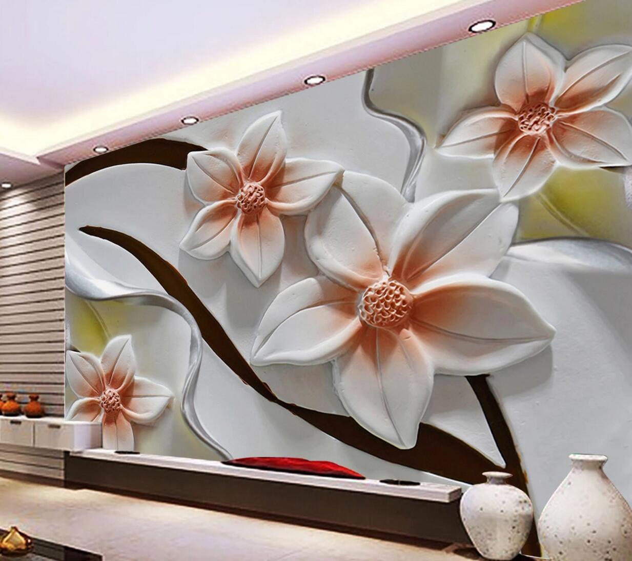 3D Blooming Flower WC696 Wall Murals