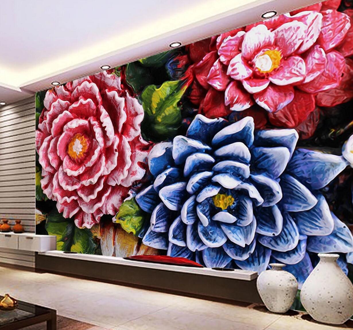 3D Big Peony WC646 Wall Murals