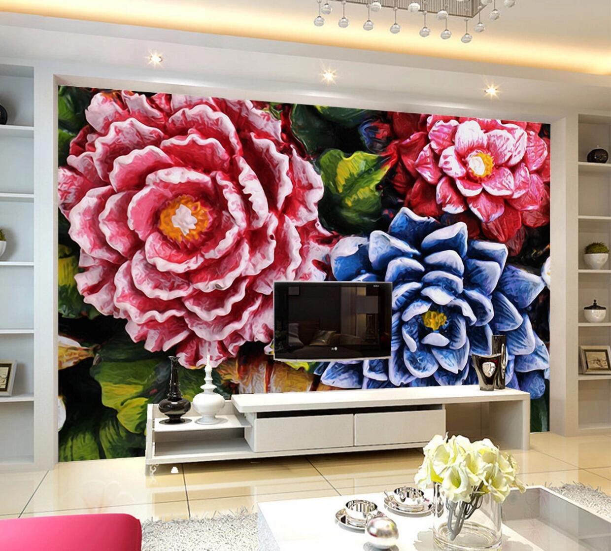 3D Big Peony WC646 Wall Murals