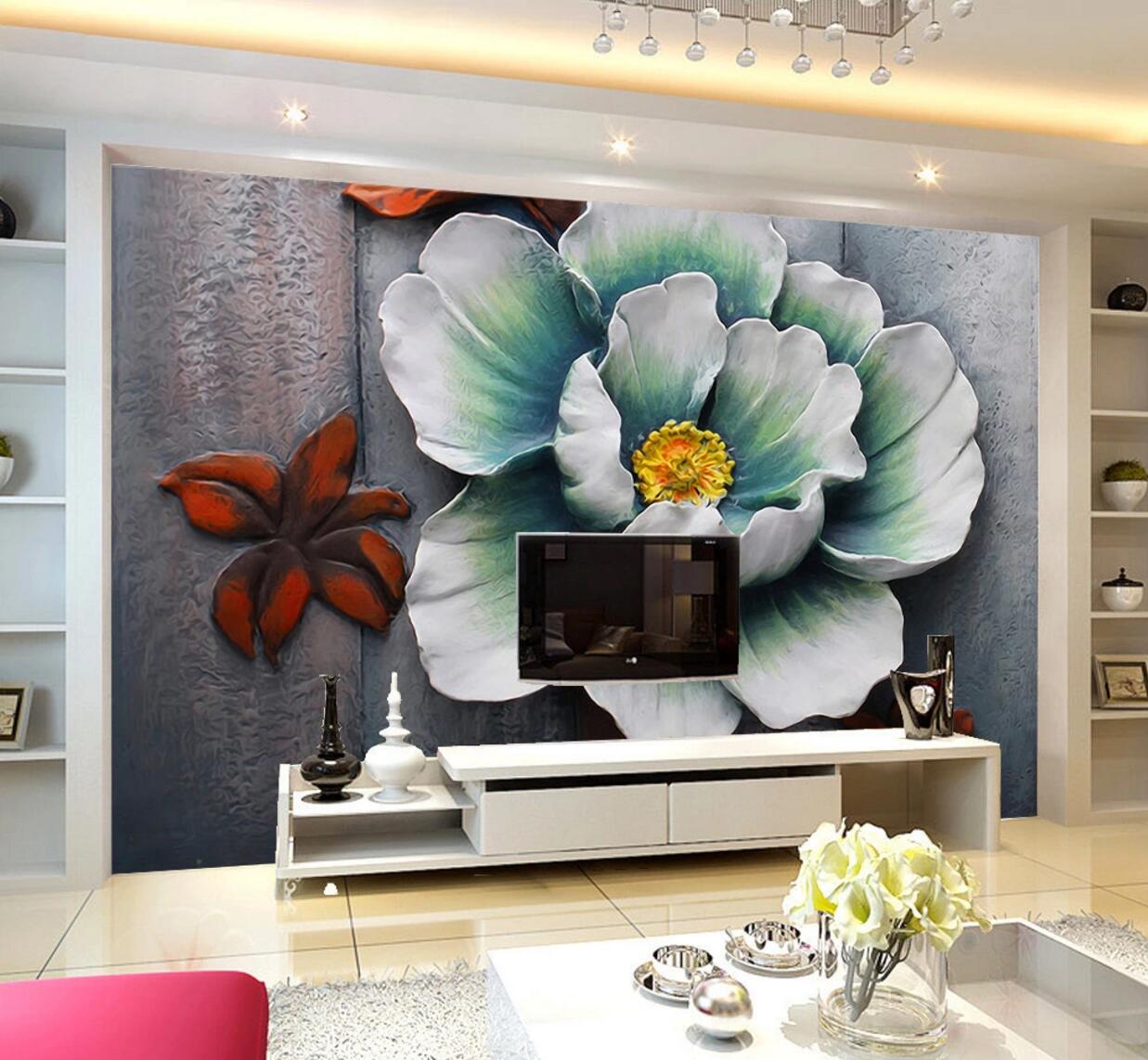 3D Lotus Blossoms WC643 Wall Murals