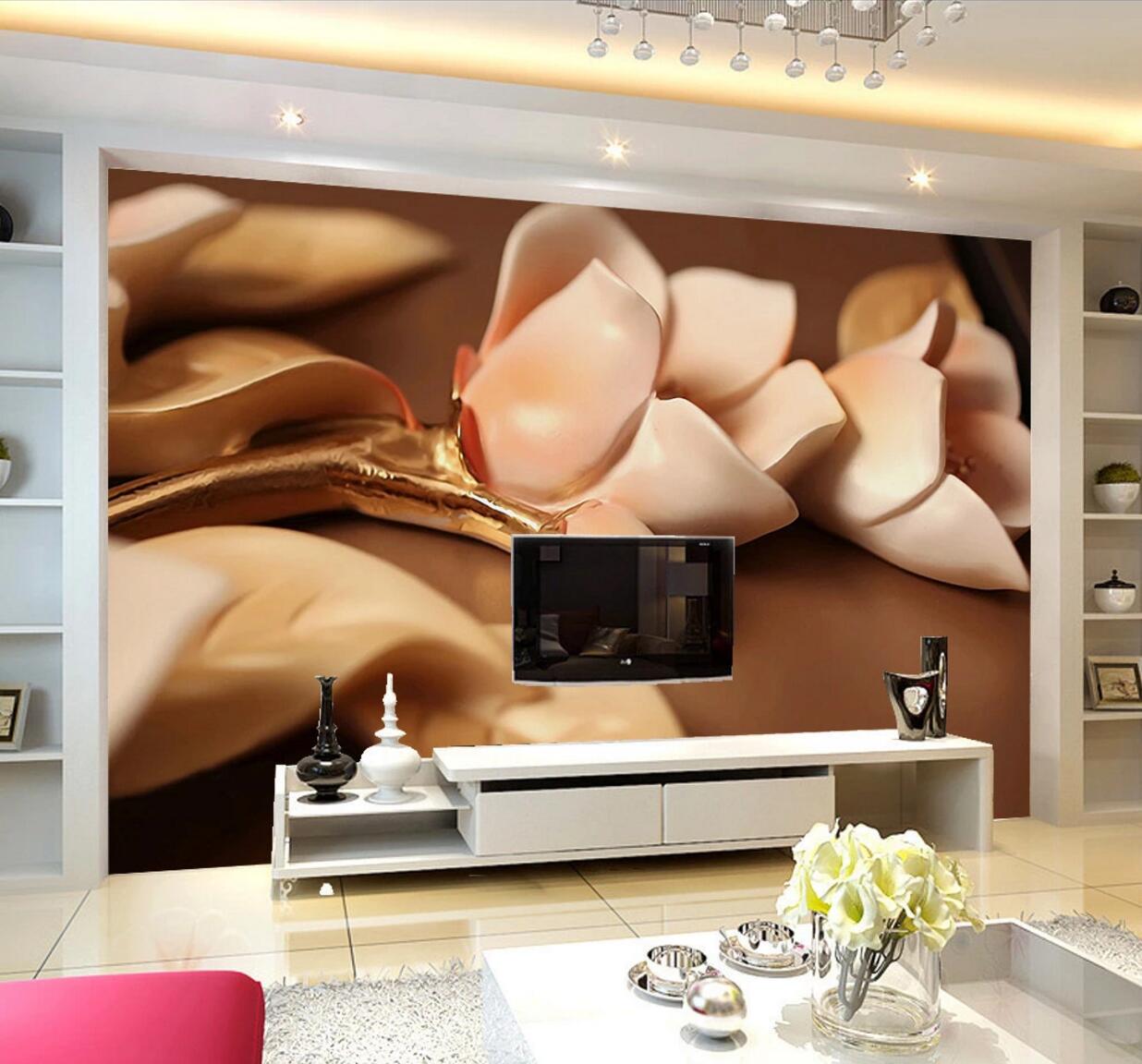 3D Pink Flower WC573 Wall Murals