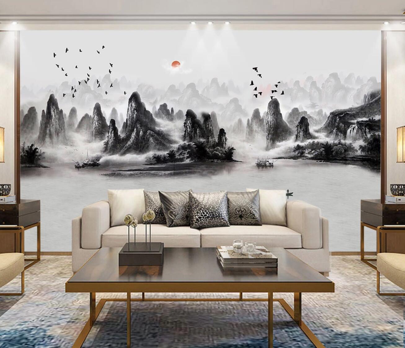 3D Canyon Lake WC1320 Wall Murals