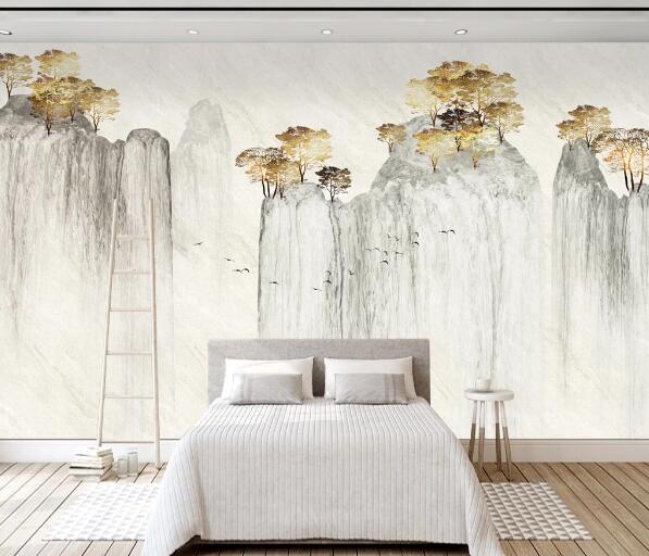 3D Mountain Forest WC1749 Wall Murals