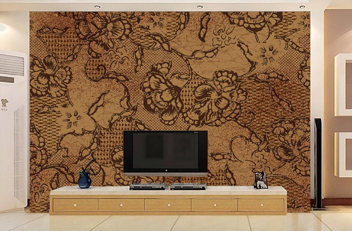 3D Flower Pattern WC124 Wall Murals