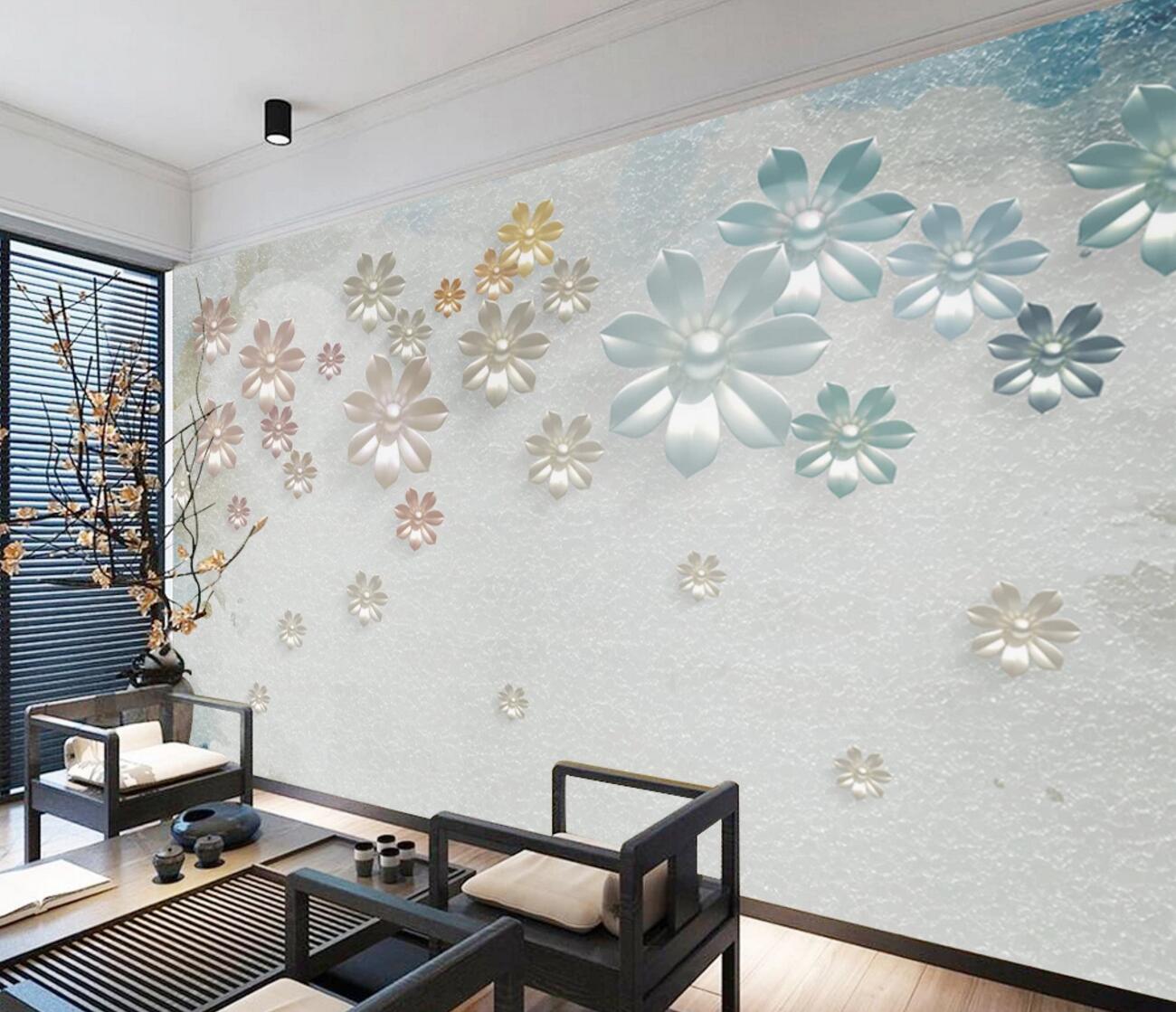 3D Gradient Flower WC2739 Wall Murals