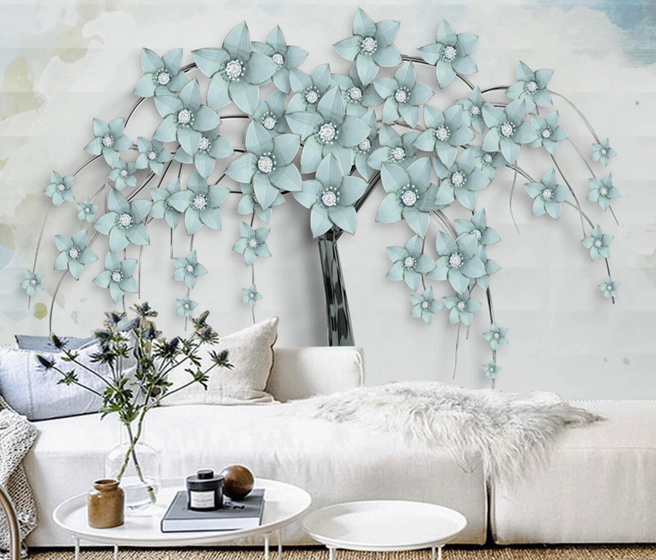 3D Green Flower Tree WC2731 Wall Murals