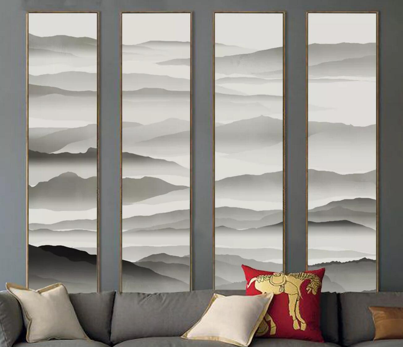 3D Black Mountains WC1192 Wall Murals