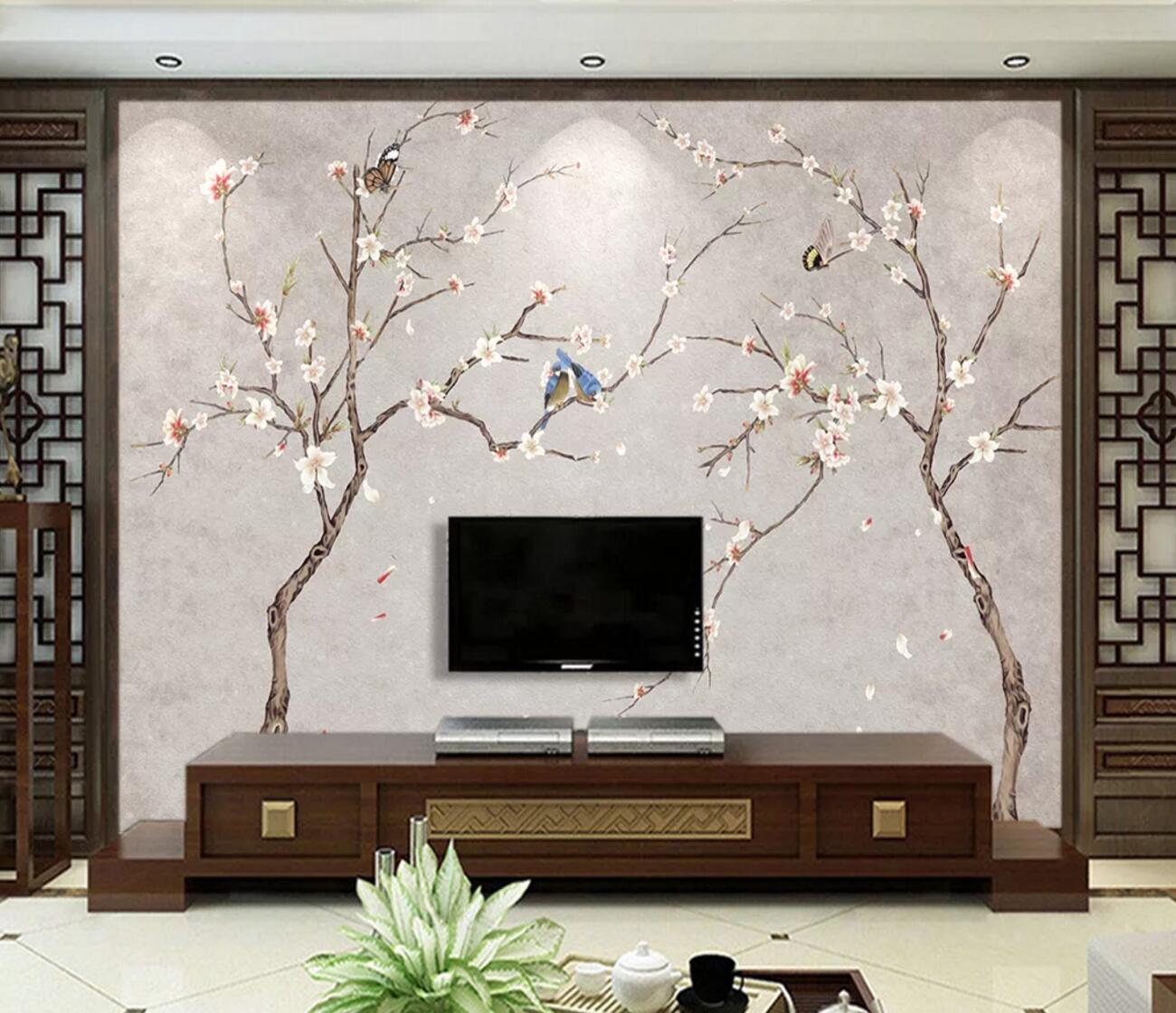 3D Plum Tree WC822 Wall Murals