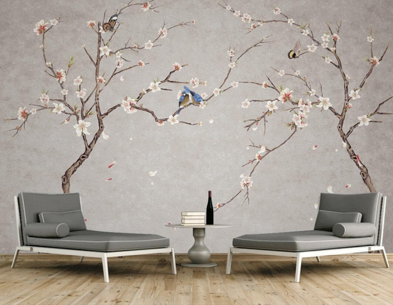 3D Plum Tree WC822 Wall Murals