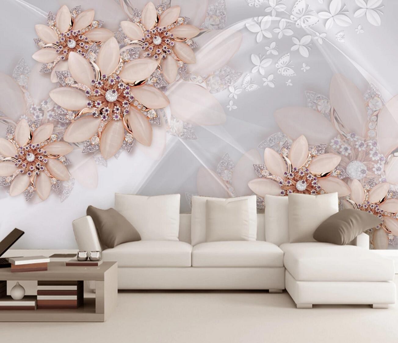 3D Flower Gem WC289 Wall Murals