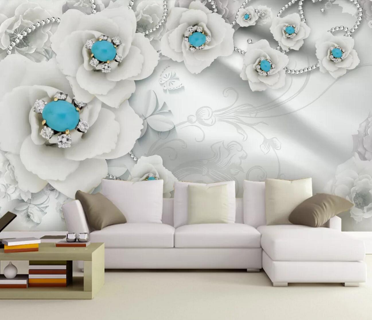 3D Diamond Flower WC251 Wall Murals