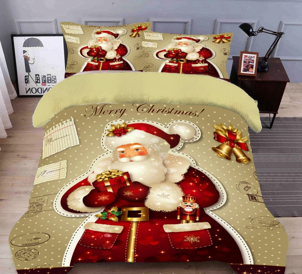 3D Santa Claus 45124 Christmas Quilt Duvet Cover Xmas Bed Pillowcases AJ Wallpaper