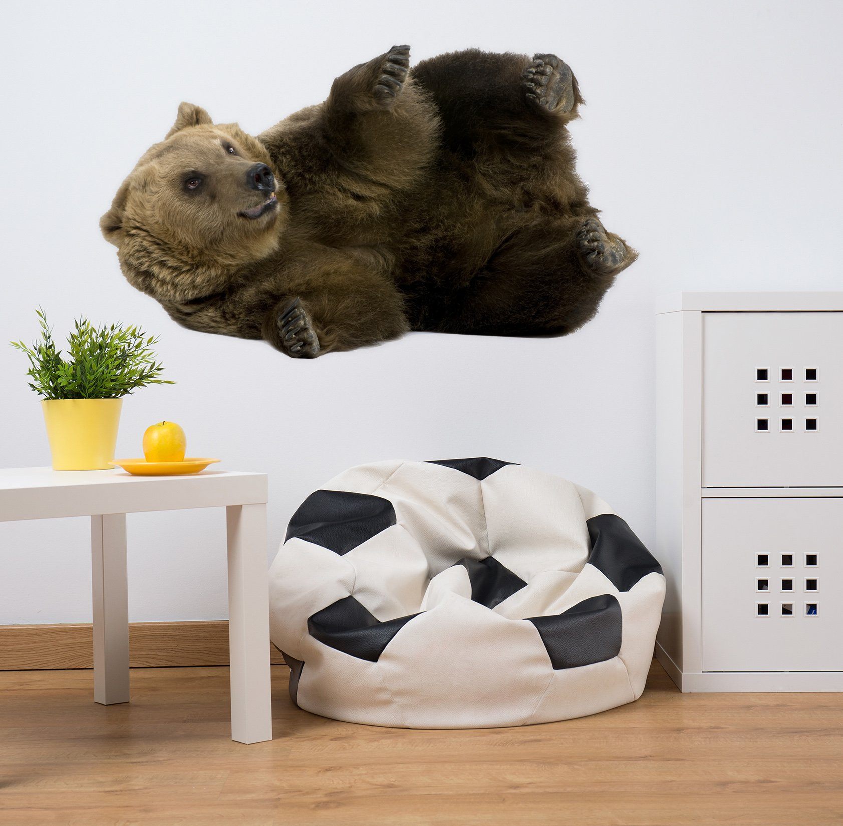 3D Brown Bear 048 Animals Wall Stickers Wallpaper AJ Wallpaper 