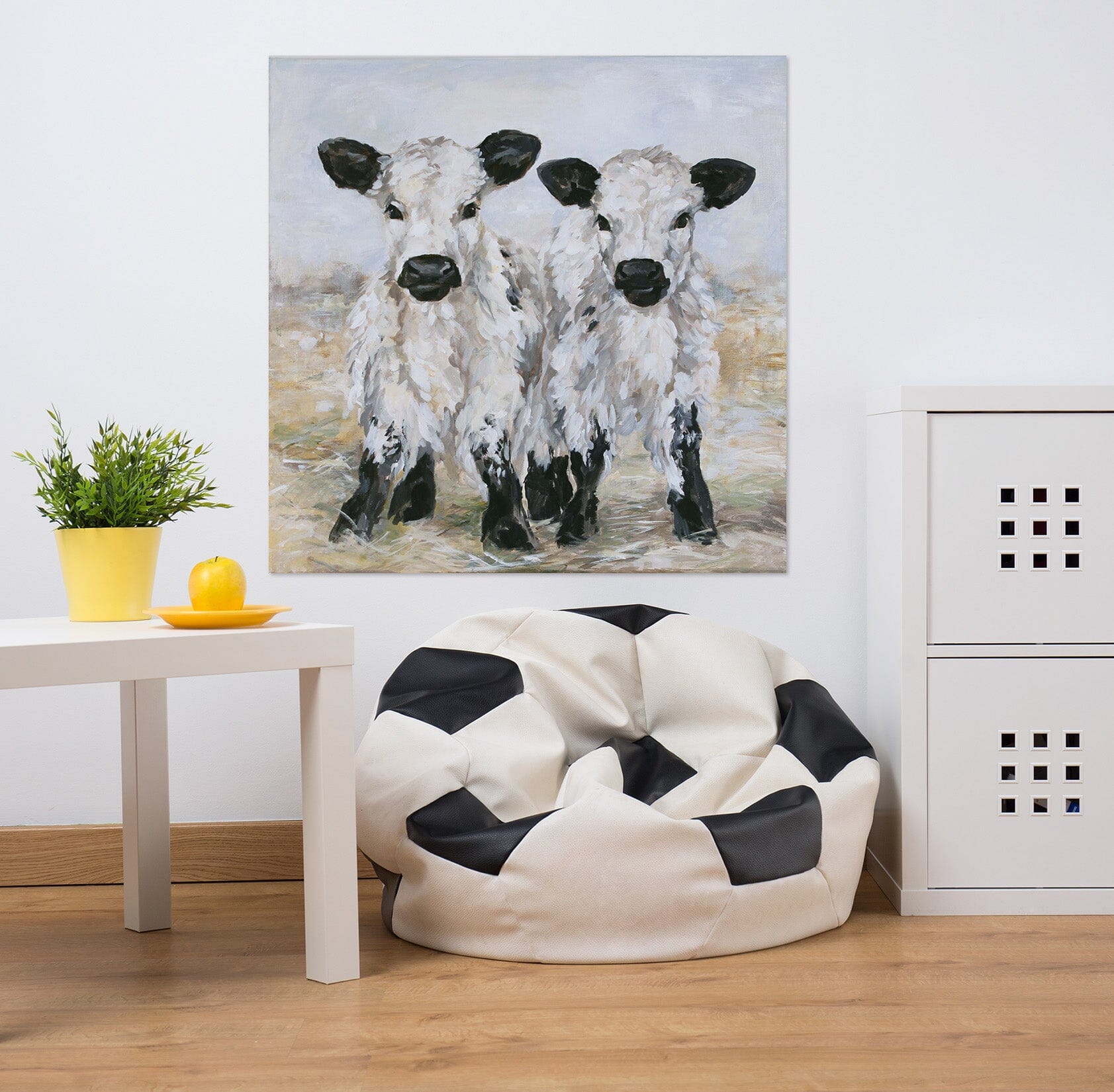 3D Small Cow 005 Debi Coules Wall Sticker Wallpaper AJ Wallpaper 2 