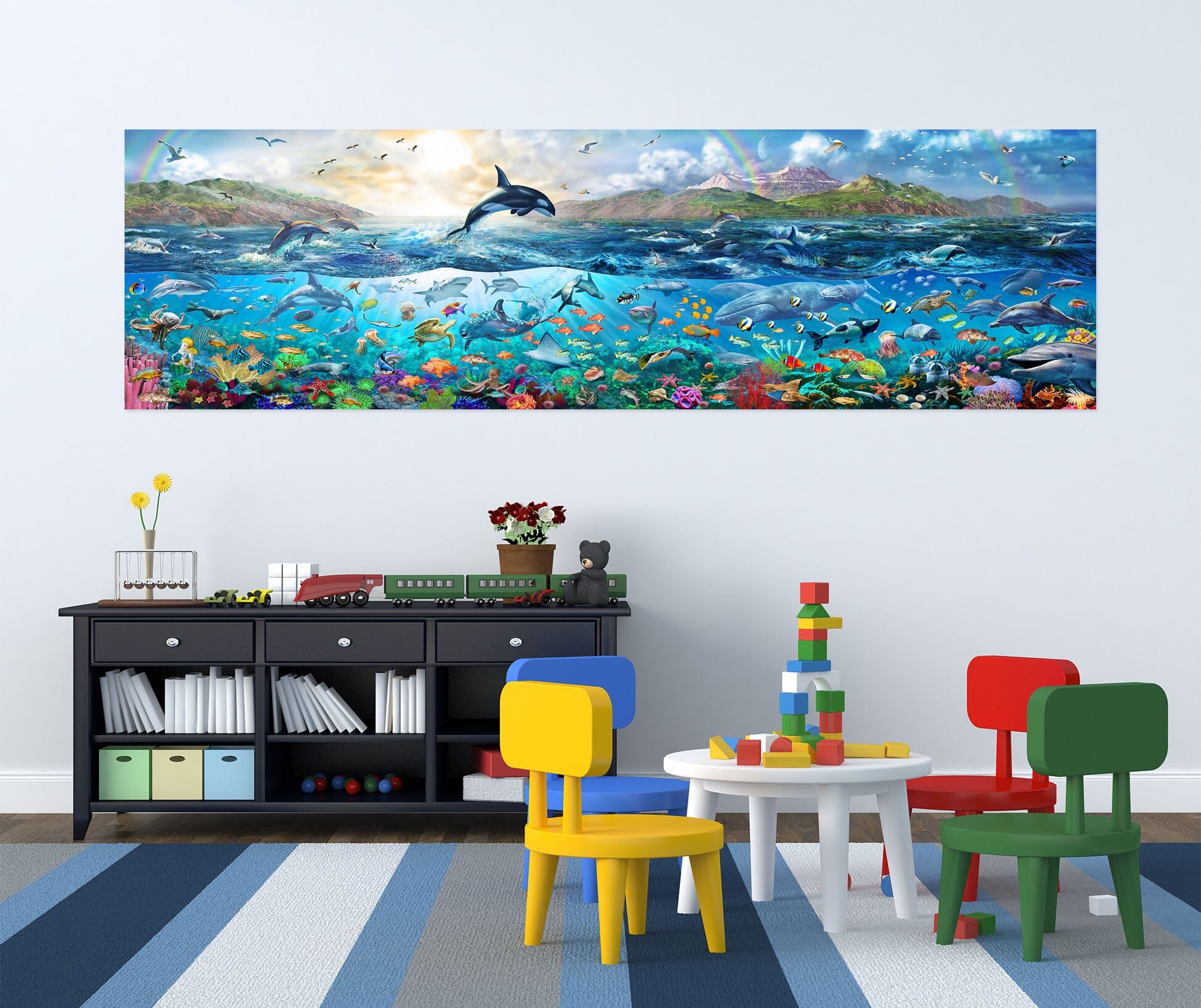 3D Ocean Panorama 007 Adrian Chesterman Wall Sticker Wallpaper AJ Wallpaper 2 