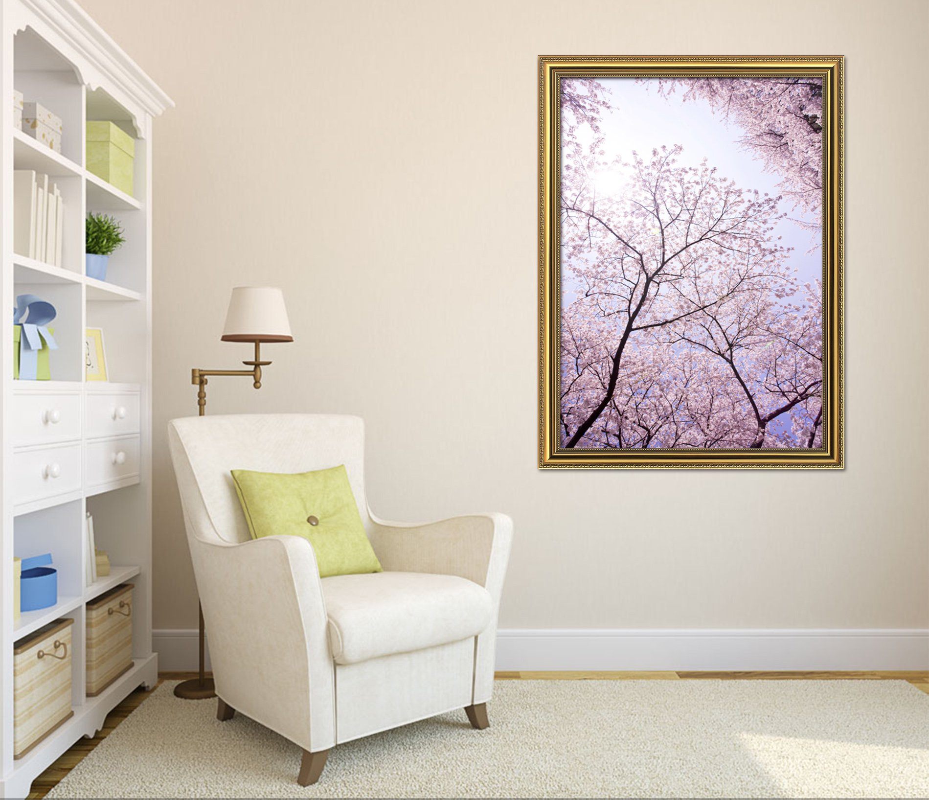 3D Tree Blossom 035 Fake Framed Print Painting Wallpaper AJ Creativity Home 