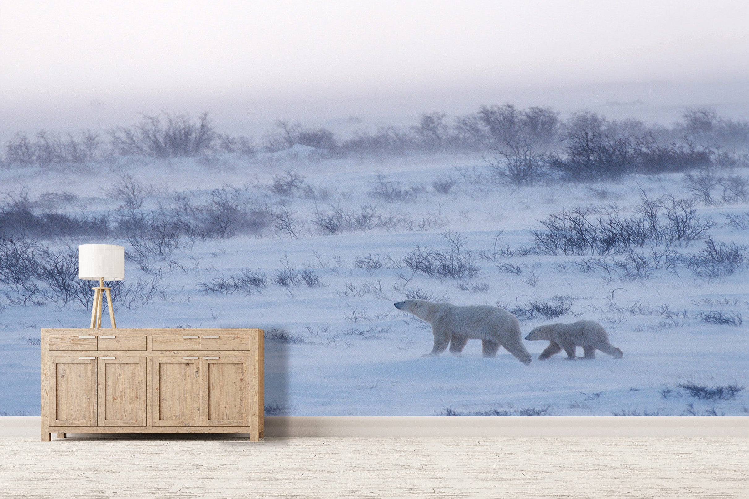 3D Polar Bear 003 Wall Murals Wallpaper AJ Wallpaper 2 