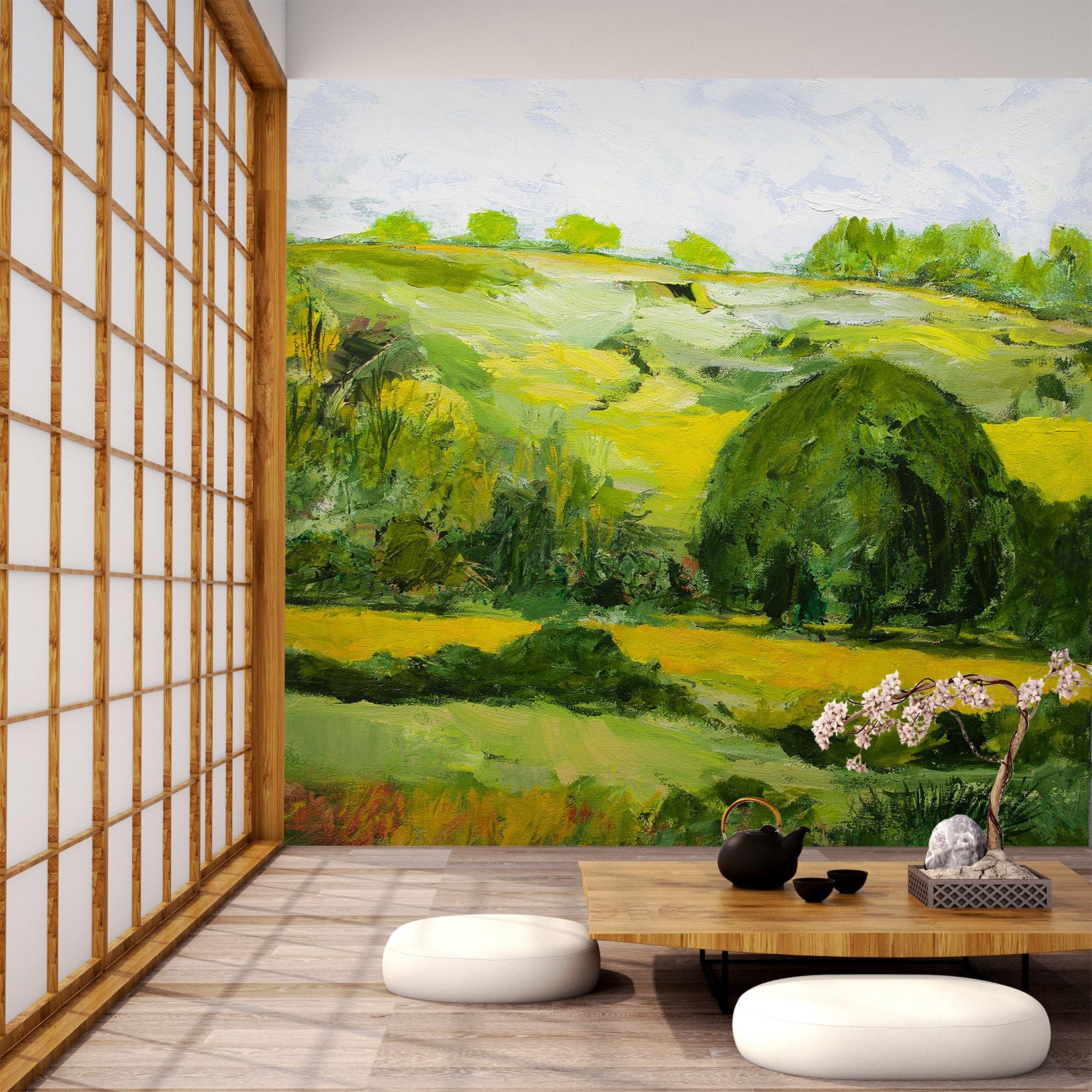 3D Green Field 213 Allan P. Friedlander Wall Mural Wall Murals