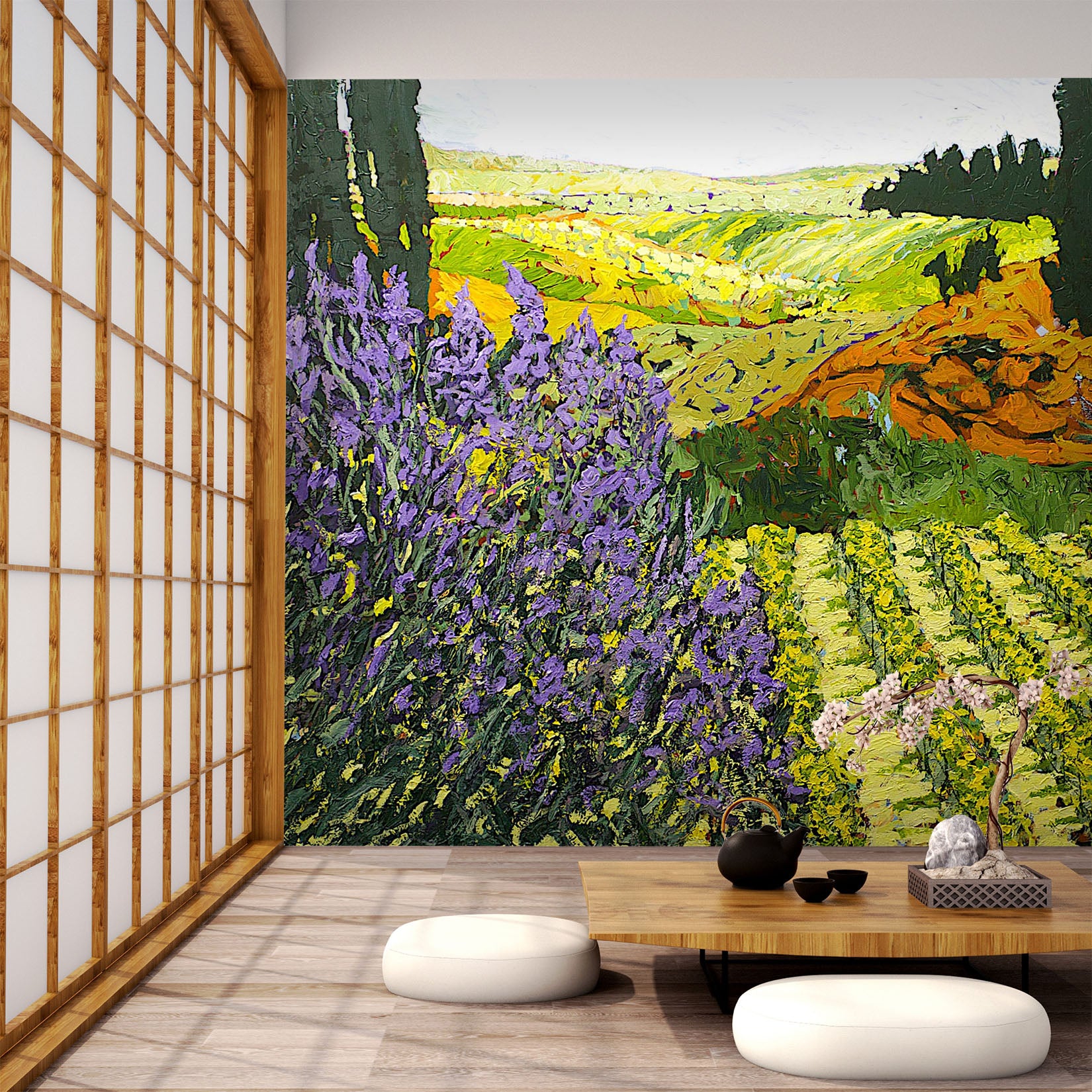 3D Flower Field 120 Allan P. Friedlander Wall Mural Wall Murals