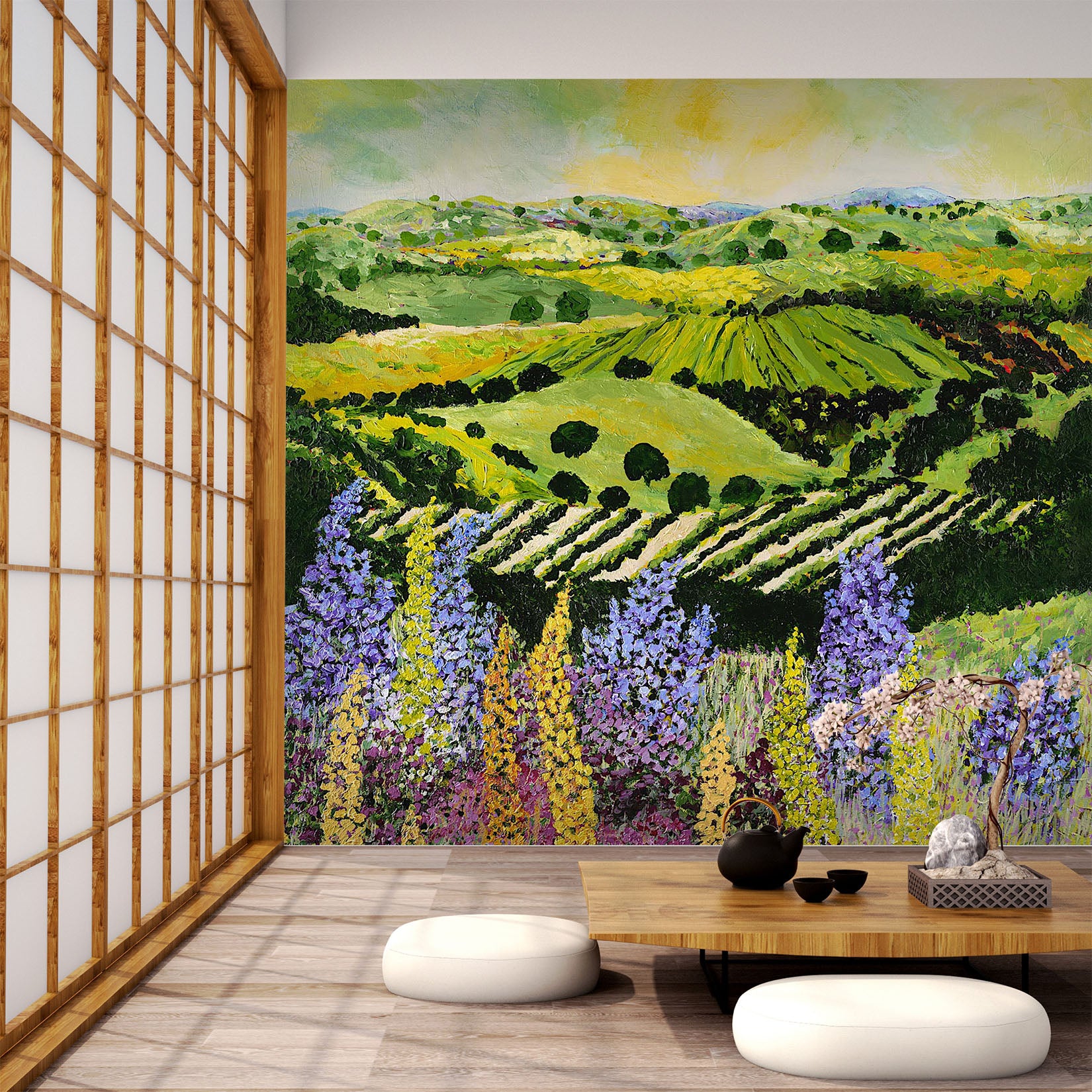 3D Wildflower Ridge 133 Allan P. Friedlander Wall Mural Wall Murals