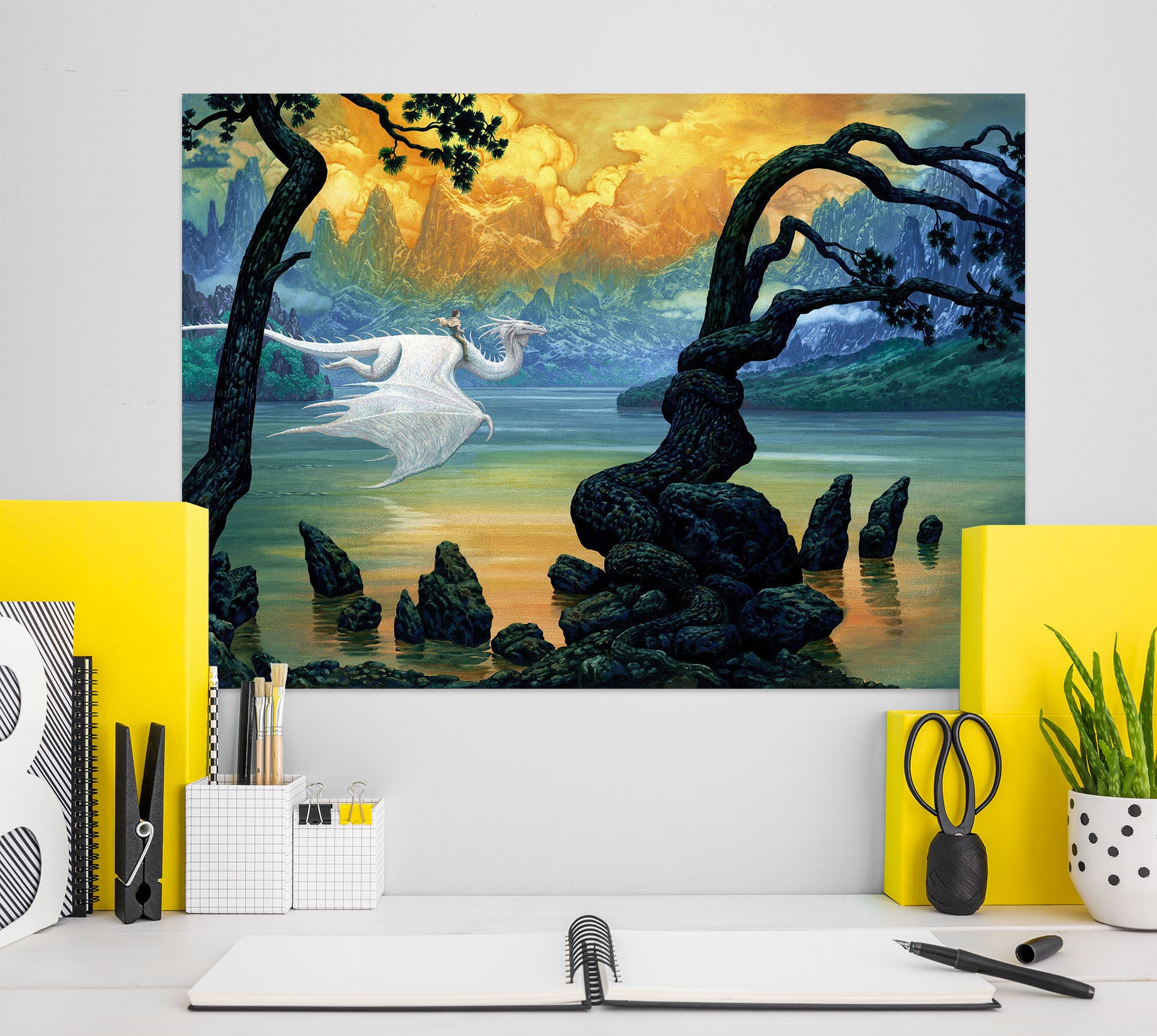 3D Landscape Dragon 8049 Ciruelo Wall Sticker